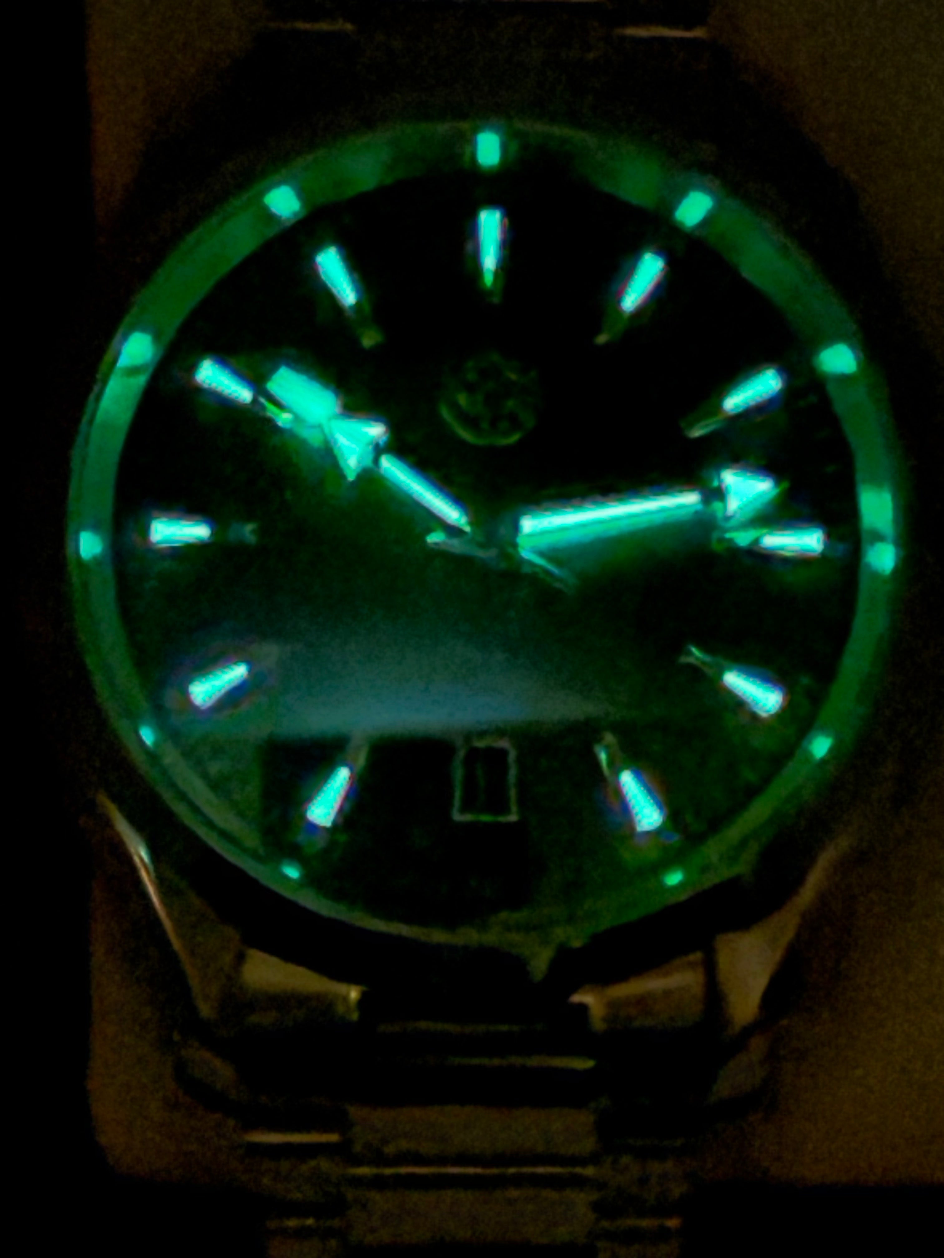 MN Watches luxury mechanical wristwatch with black dial and stainless steel case & bracelet