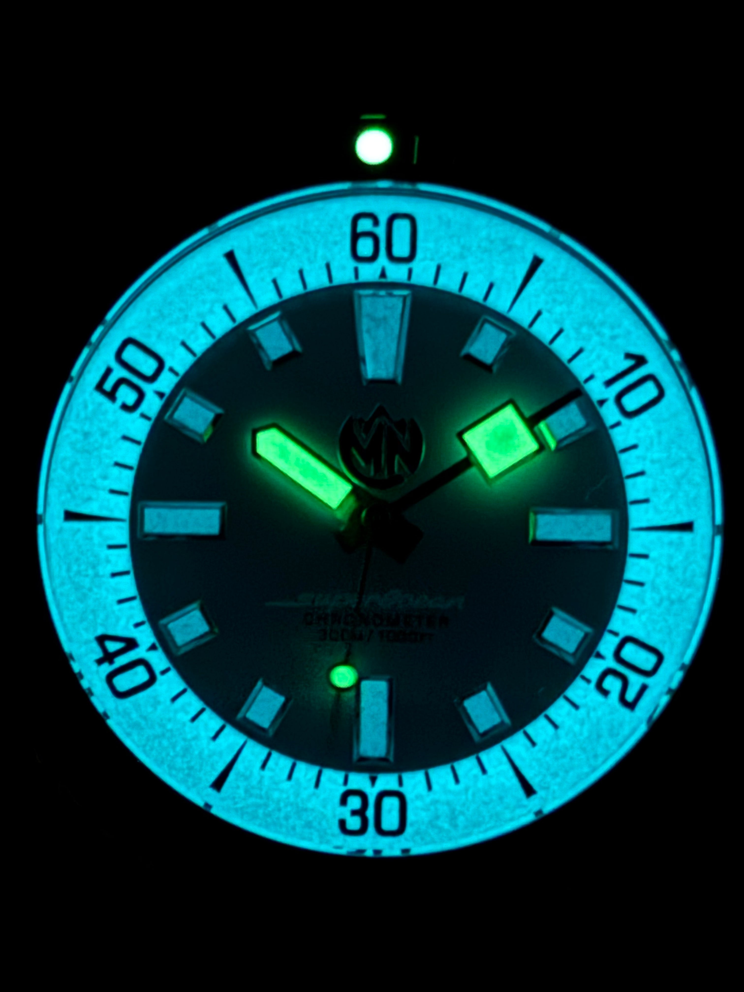 Teal & White Ocean (Diver)